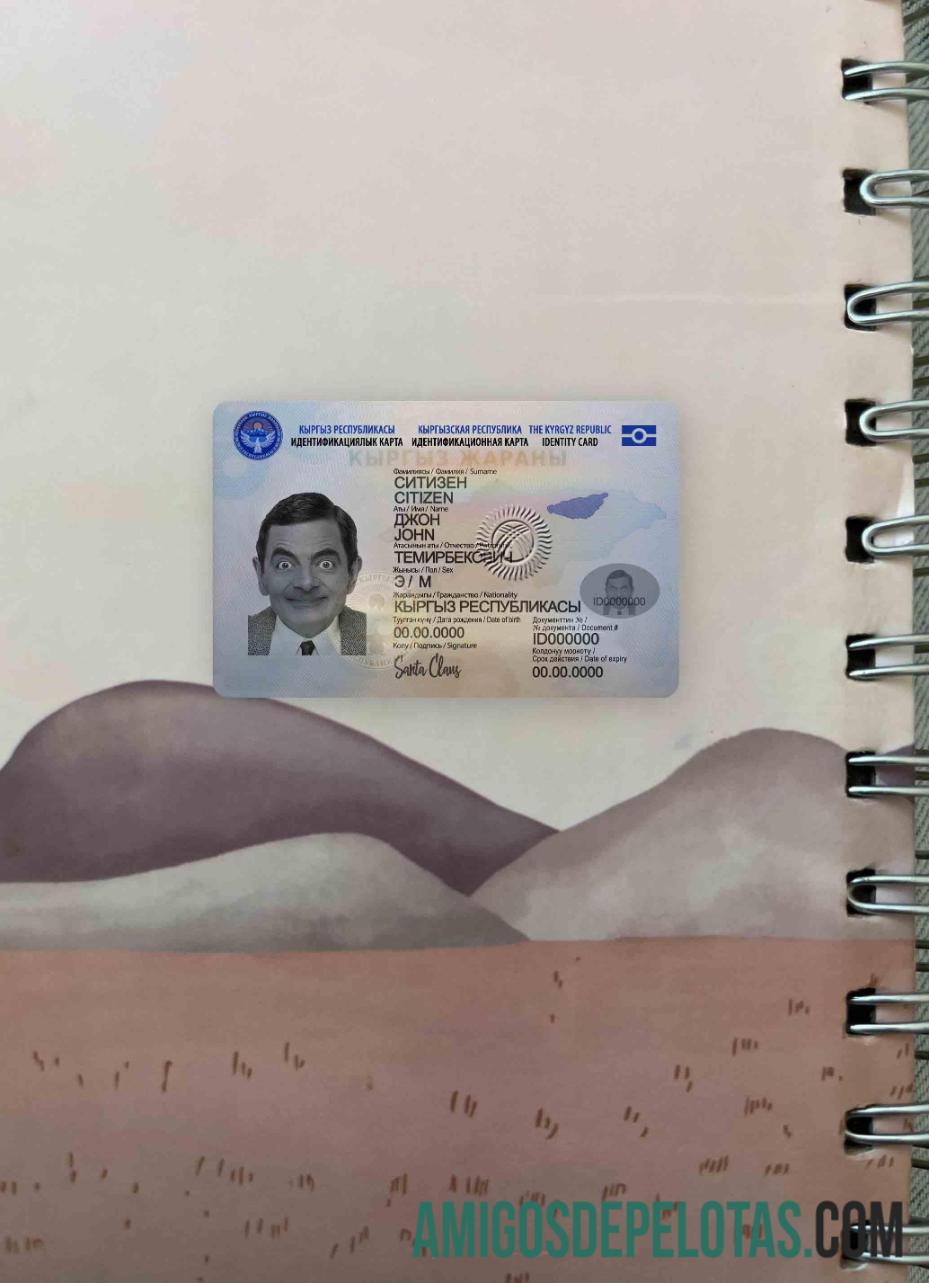 Kyrgyzstan ID olhar de foto frente amostra